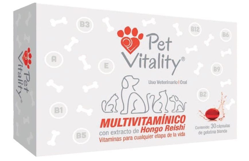 PetVitality 30 cápsulas gelatina blanda ( vitamínico con extracto de Hongo Reishi )